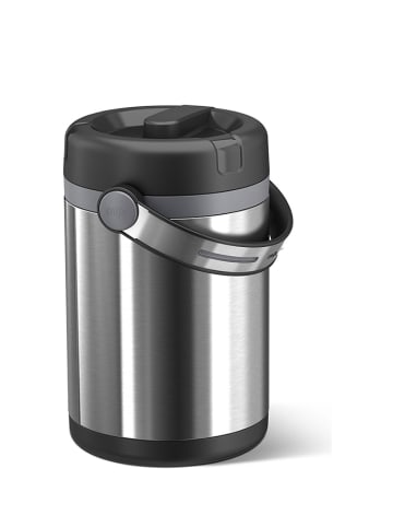 Emsa Isoleervoedselcontainer zilverkleurig/zwart - 1,7 l