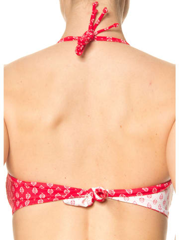 Schiesser Wende-Bikini-Oberteil in Rot/ Weiß