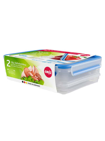 Emsa Aufschnittbox "Clip & Close" in Blau