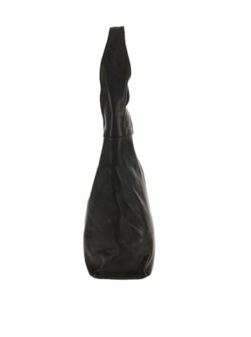 ORE10 Leren schoudertas "Vercelli" zwart - (B)30 x (H)40 x (D)14 cm