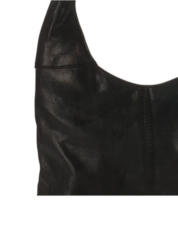 ORE10 Skórzana torebka "Vercelli" w kolorze czarnym - 30 x 40 x 14 cm
