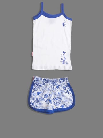 Miss Girly 2tlg. Outfit in Blau/ Weiß