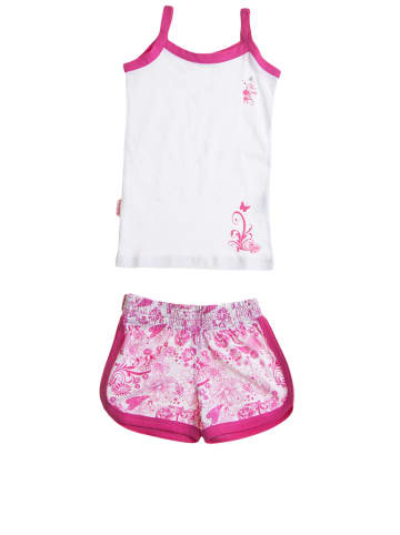 Miss Girly 2tlg. Outfit in Pink/ Weiß