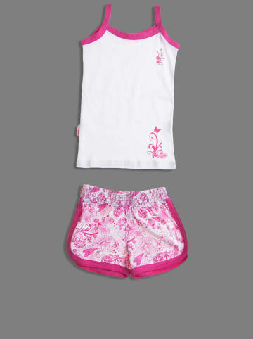 Miss Girly 2tlg. Outfit in Pink/ Weiß