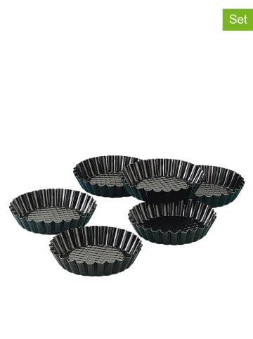 Zenker 6-delige set: taartvormpjes zwart - Ø 10 cm