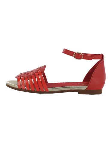 Flip Flop Leder-Sandalen "Azteca" in Rot