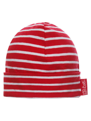 Döll Czapka beanie w kolorze czerwono-białym