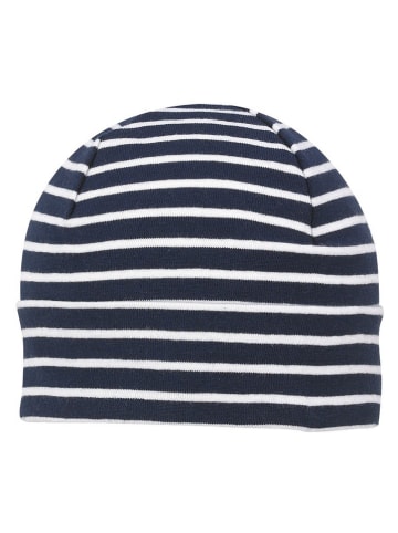Döll Beanie donkerblauw/wit