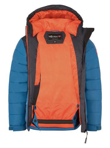 Trollkids Ski-/ Snowboardjacke "Hemsedal" in Blau/ Orange
