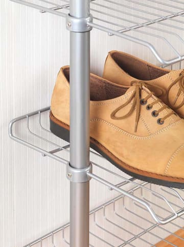 Wenko Garderobe "Apollon" in Silber - (B)61 x (H)300 x (T)28 cm
