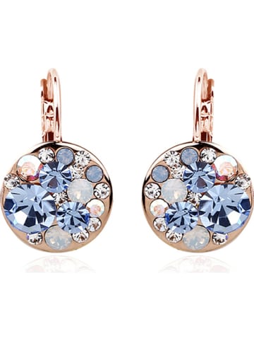 Park Avenue Rosévergold. Ohrringe mit Swarovski Kristallen