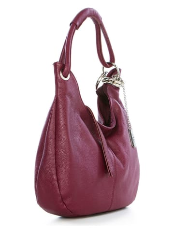 Anna Morellini Leren schoudertas bordeaux - (B)38 x (H)34 x (D)10 cm