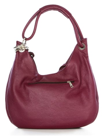 Anna Morellini Leren schoudertas bordeaux - (B)38 x (H)34 x (D)10 cm