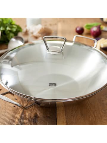 Fissler 2-delige set: roestvrijstalen wokpan met deksel "Kumming" - Ø 36 cm