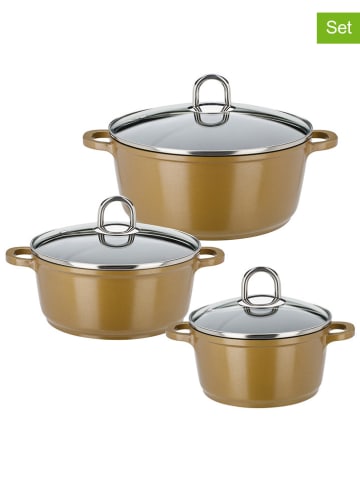 GSW 6tlg. Set: Kochtöpfe ''Gourmet'' in Gold