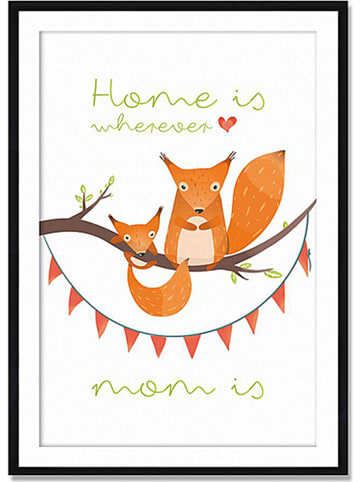 The Wild Hug Ingelijste afbeelding "Home is" - (B)40 x (H)60 cm