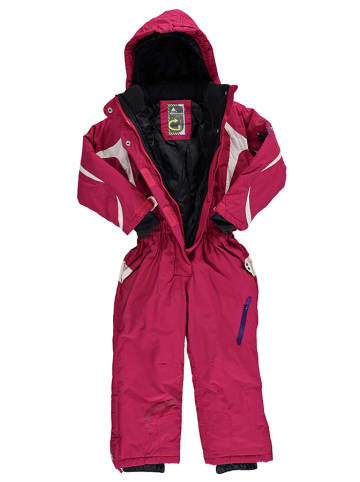 Peak Mountain Kombinezon zimowy w kolorze różowo-białym