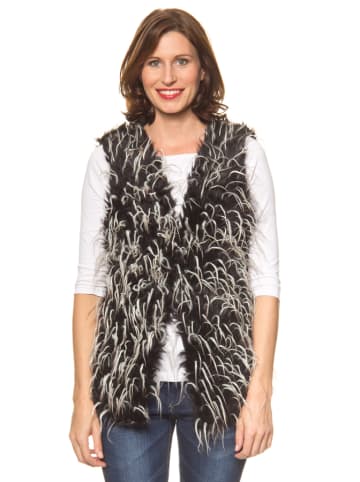 CACHEMIRE PRIVÉ Gilet zwart/crème