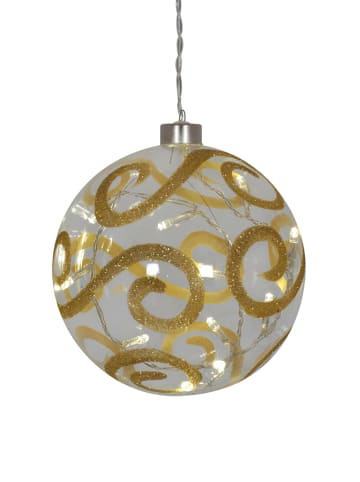 näve Dekoracyjna zawieszka LED "Ball" w kolorze złotym - Ø 15 cm
