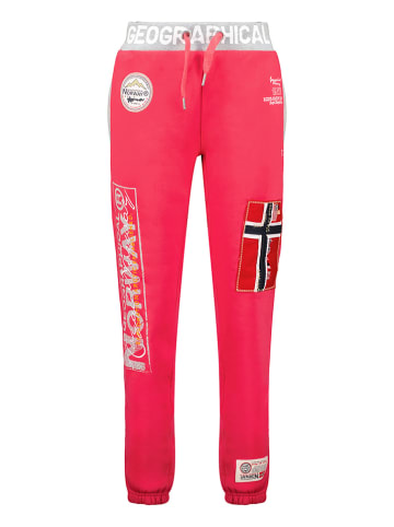 Geographical Norway Spodnie dresowe "Myer" w kolorze różowym