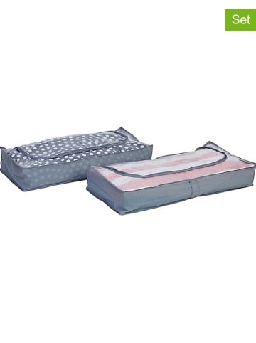 STORE IT 2er-Set: Unterbettkommoden in Grau - (B)90 x (H)16 x (T)45 cm