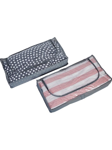 STORE IT 2er-Set: Unterbettkommoden in Grau - (B)90 x (H)16 x (T)45 cm