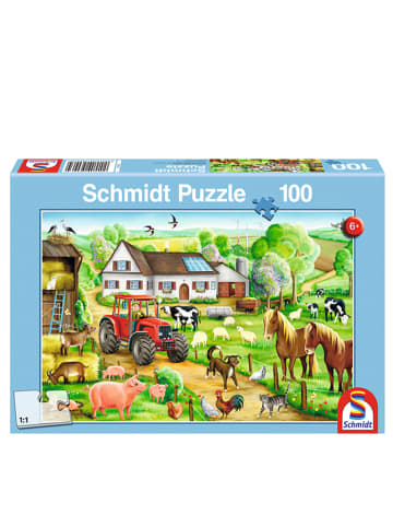 Schmidt Spiele 100tlg. Puzzle "Fröhlicher Bauernhof" - ab 6 Jahren