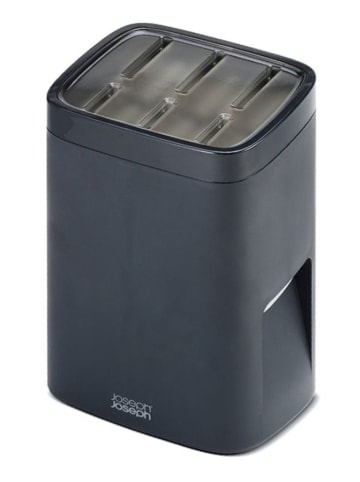 JosephJoseph Messerblock "LockBlock" in Schwarz - (B)14 x (H)24 x (T)14 cm