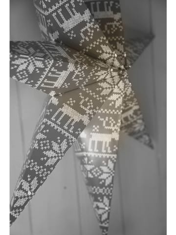 STAR Trading Papierowa gwiazdka w kolorze szaro-białym - Ø 60 cm