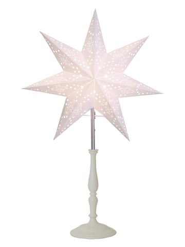STAR Trading Lampa stojąca "Romantic Mini Star" w kolorze białym - 35 x 55 cm