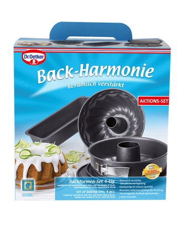 Dr. Oetker 4er-Set: Backformen "Backharmonie" in Anthrazit