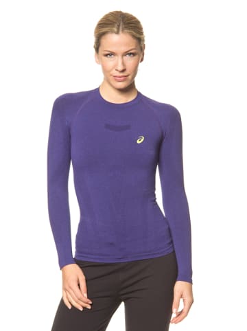 asics Laufshirt in Aubergine