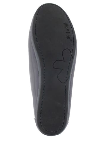 Flip Flop Leder-Ballerinas "New Easy Going" in Grau