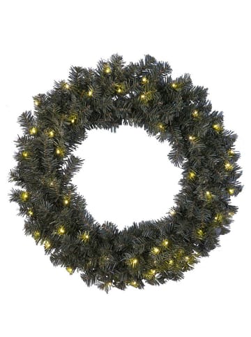 STAR Trading LED-decoratiekrans ''Ottawa'' groen - Ø 70 cm