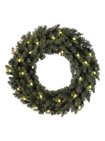 STAR Trading LED-Tannenkranz "Calgary" in Grün - Ø 50 cm