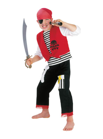 Rubie`s 3-delig kostuum "Piraat" rood/zwart