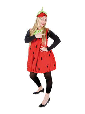 Rubie`s 2-delig kostuum "Aardbei" rood/zwart