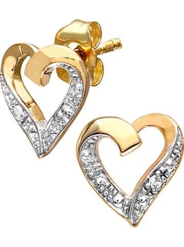 Diamant Exquis Gouden oorstekers met diamanten