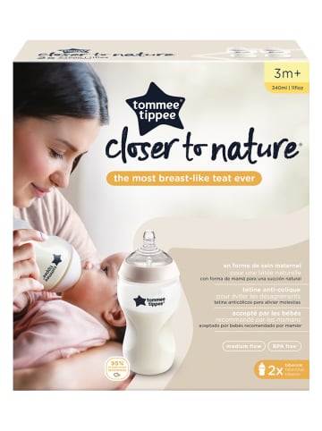 tommee tippee Butelki (2 szt.) "Closer to Nature" dla niemowląt - 340 ml