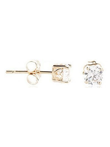 L'OR by Diamanta Gouden oorstekers "Simply you" met edelstenen