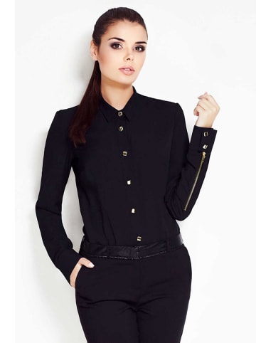 Awama Bluse in Schwarz