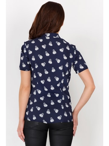 Awama Blouse donkerblauw/meerkleurig