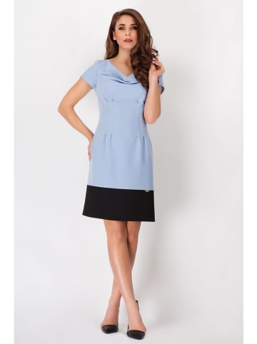 Awama Kleid in Hellblau/ Schwarz