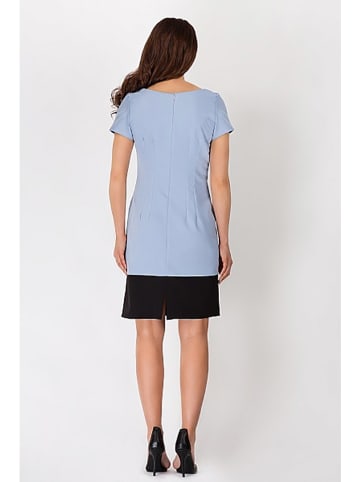 Awama Kleid in Hellblau/ Schwarz
