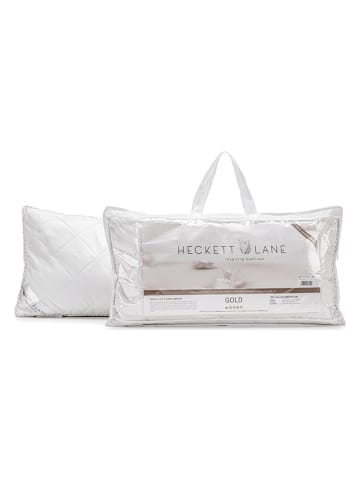 Heckett Lane Perkalowa poduszka "Gold" w kolorze białym