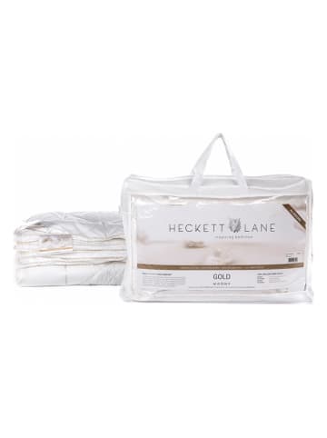 Heckett Lane Perkal-Faserdecke "Gold" in Weiß