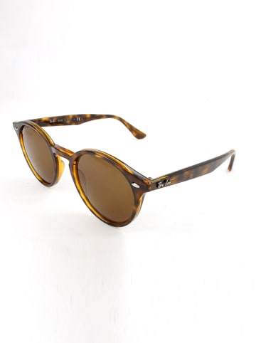 Ray Ban Męskie okulary przeciwsłoneczne "Round" w kolorze brązowym