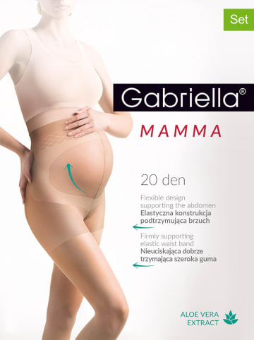 Gabriella Rajstopy ciążowe "Mamma" w kolorze cielistym - 20 DEN
