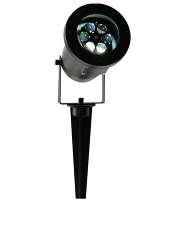 näve LED-Erdspieß mit Projektor in Schwarz - (H)38 cm