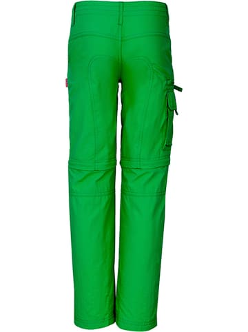 Trollkids Spodnie trekkingowe Zipp-Off "Oppland" - Slim fit - w kolorze zielonym